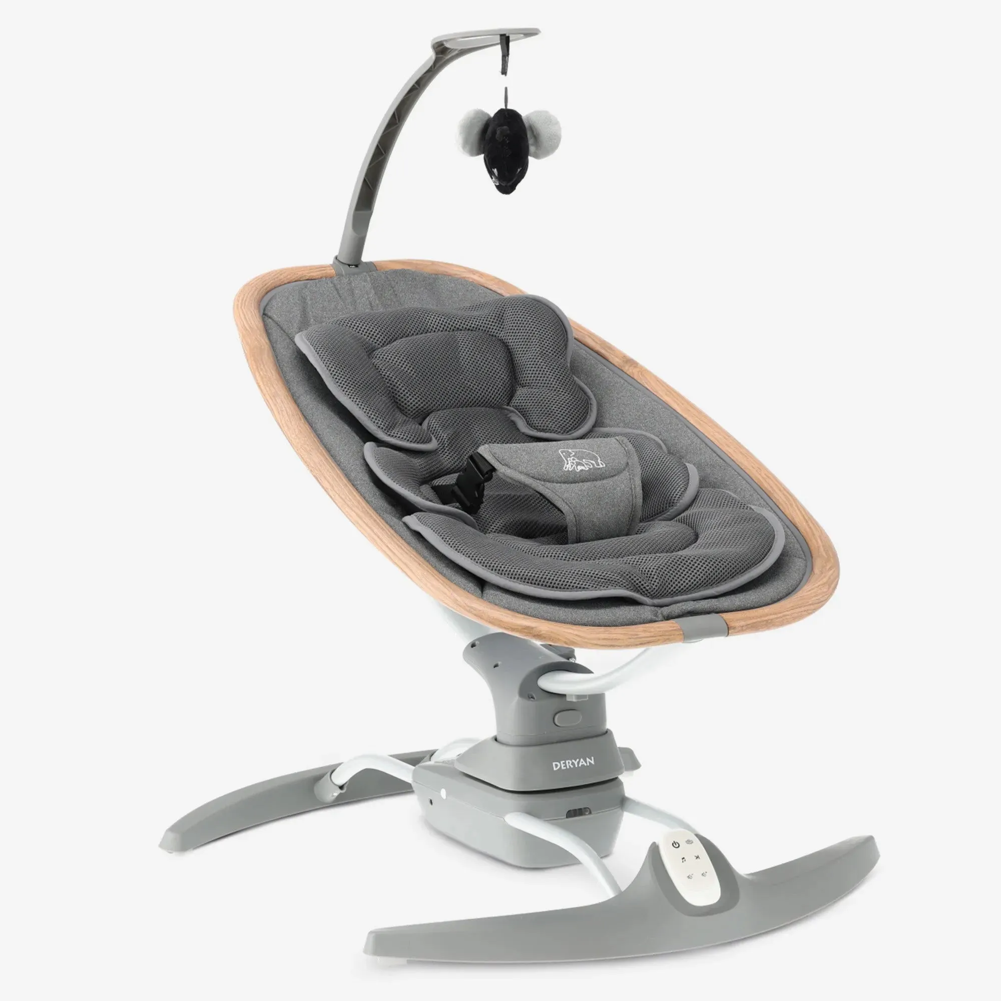 Elektrische Babyschommel Brody Grijs